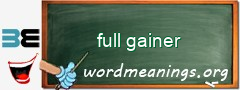 WordMeaning blackboard for full gainer